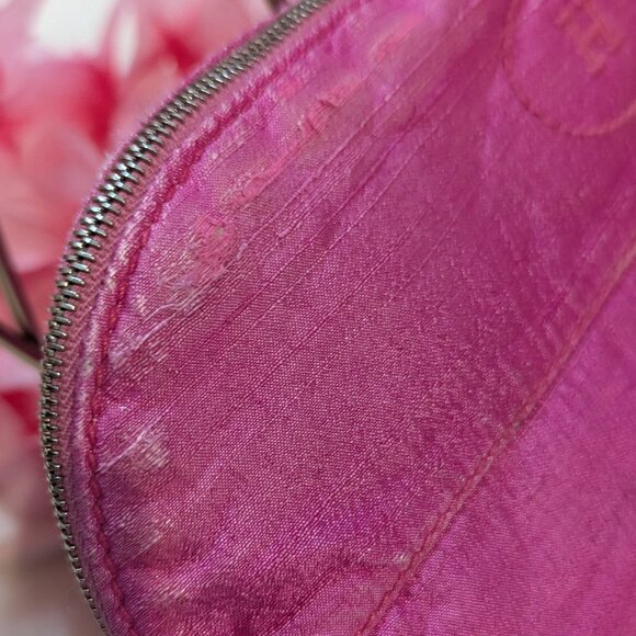 Hermes Hot Pink 100% Silk Bolide Pouch/ Bag - Picture 4 of 16